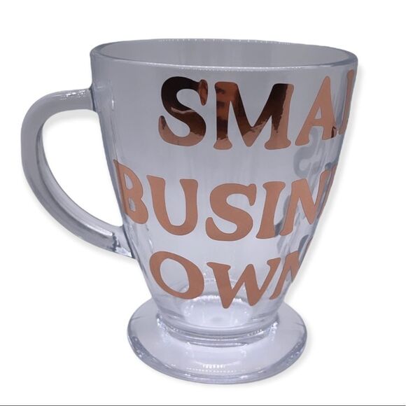 NWT Wool + Pepper Co. Small Business Owner Glass Coffee Mug - Picture 3 of 5